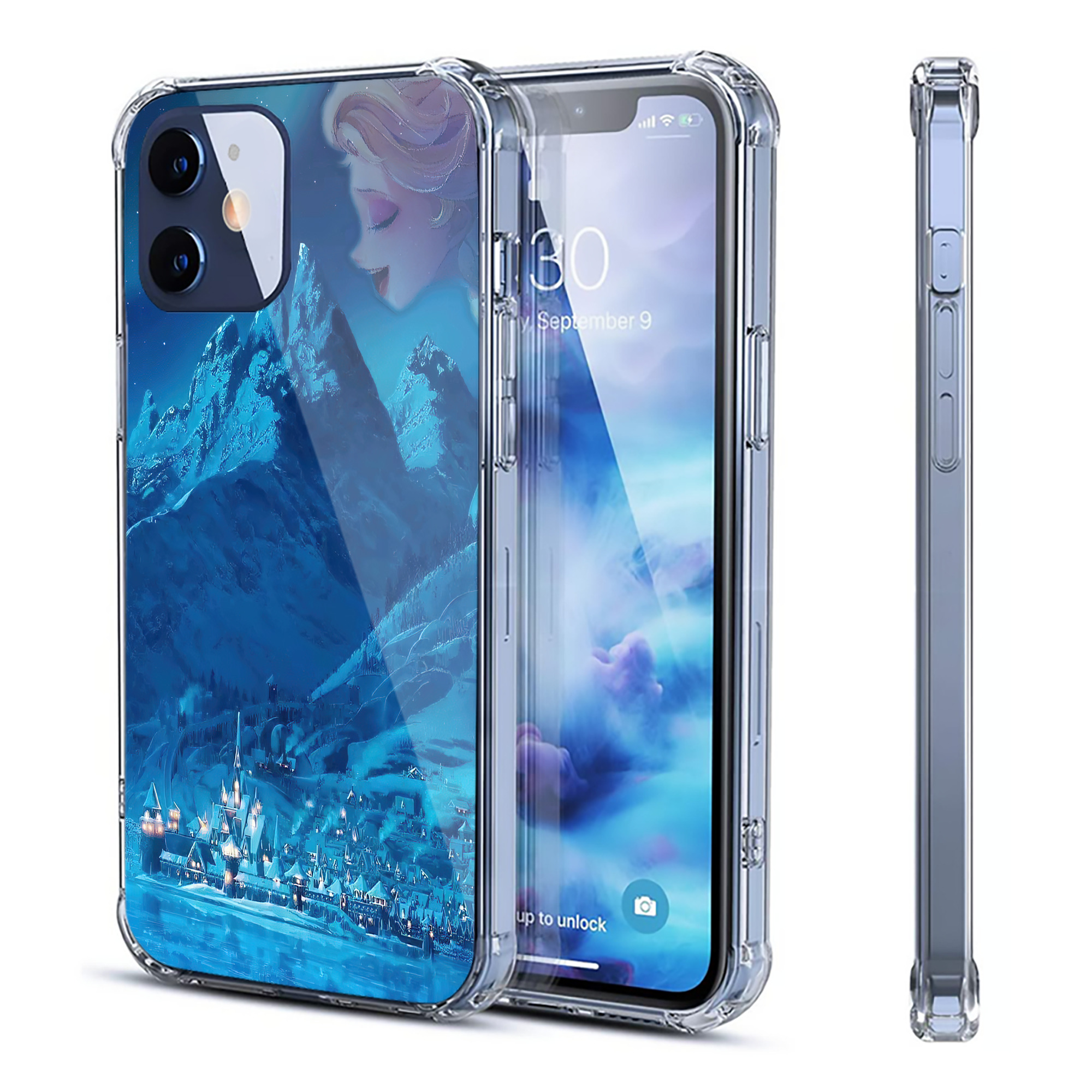 （画像用） アナと雪の女王 アンナ エルサ Frozen Anna Elsa 【iPhone 12シリーズ対応】透明スマホケース（クリアソフトケース）